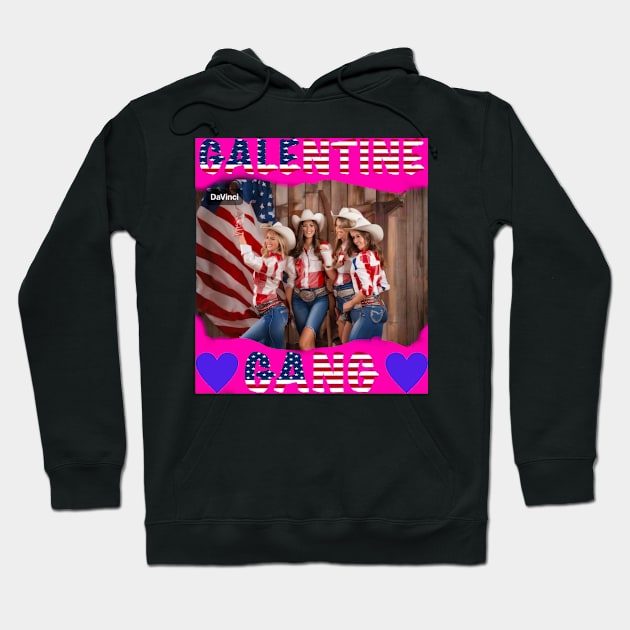 Galentines gang all American rodeo girls Hoodie by sailorsam1805